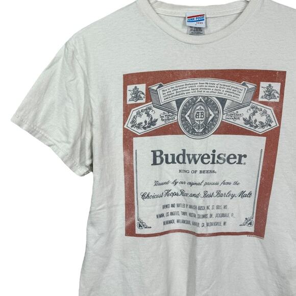 Junk Food Budweiser Graphic Tee Small Oversized Beer Casual Grunge Boho Western - Picture 2 of 8